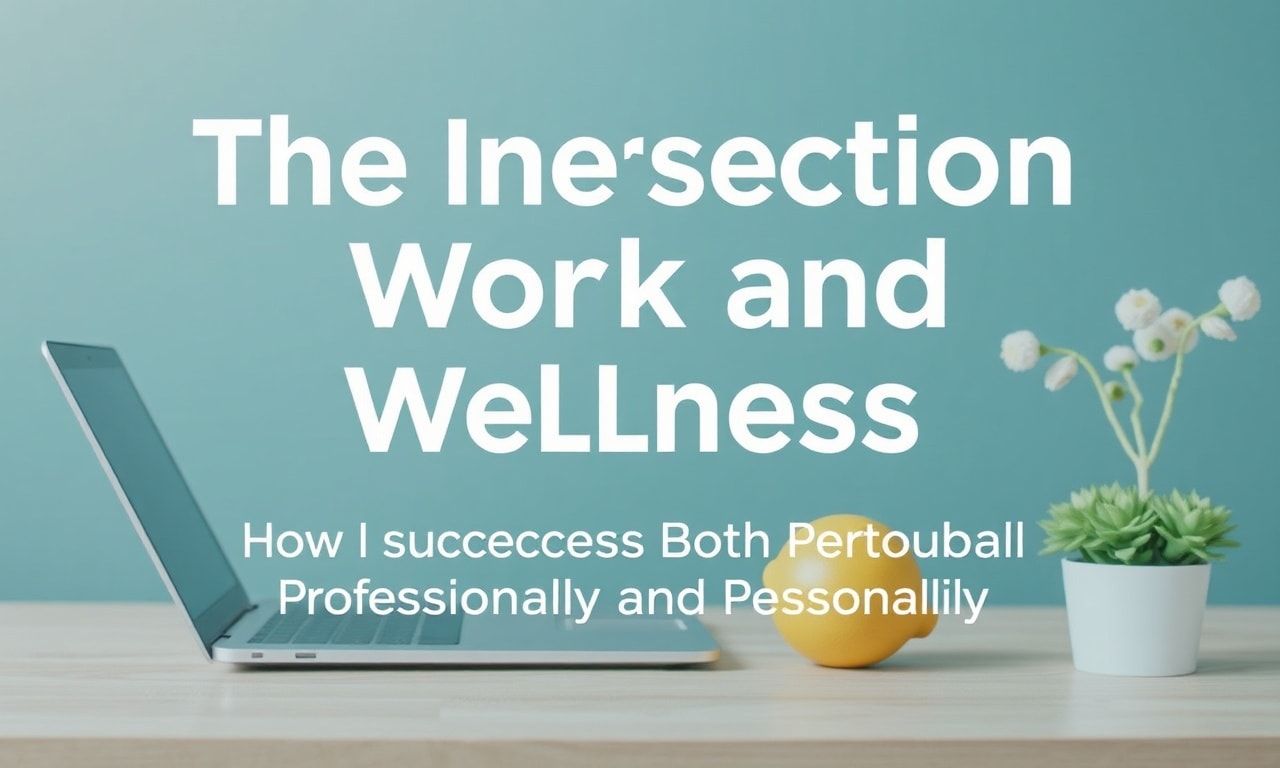 The Intersection of Work and Wellness: How to Thrive Professionally and Personally
