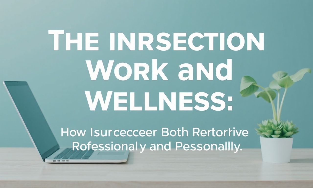 The Intersection of Work and Wellness: How to Thrive Professionally and Personally