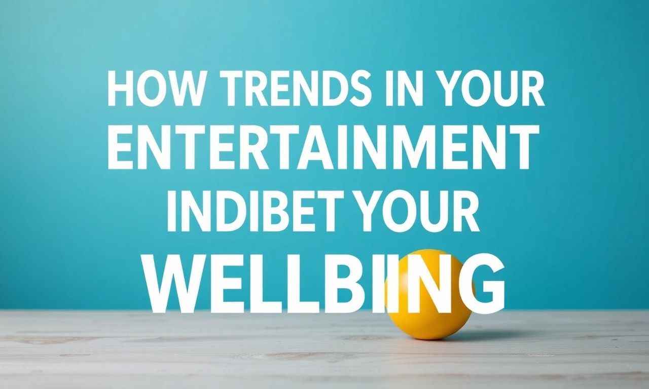 How Entertainment Industry Trends Impact Your Wellbeing