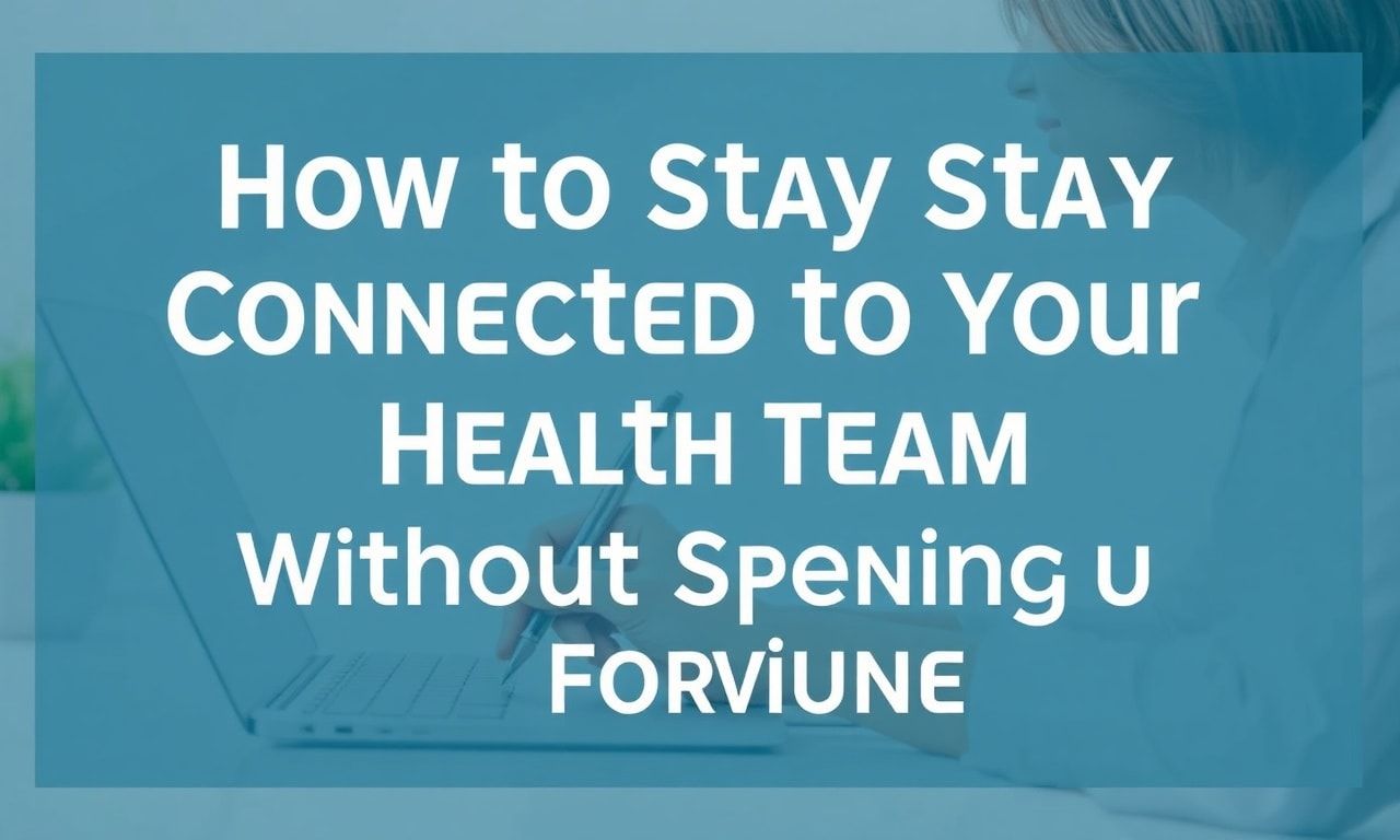 How to Stay Connected to Your Health Team Without Breaking the Bank