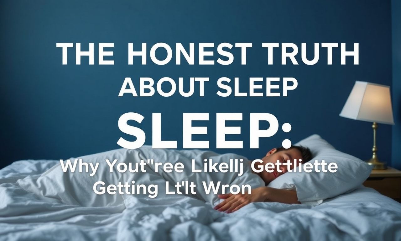 The Honest Truth About Sleep: Why You're Probably Doing It Wrong
