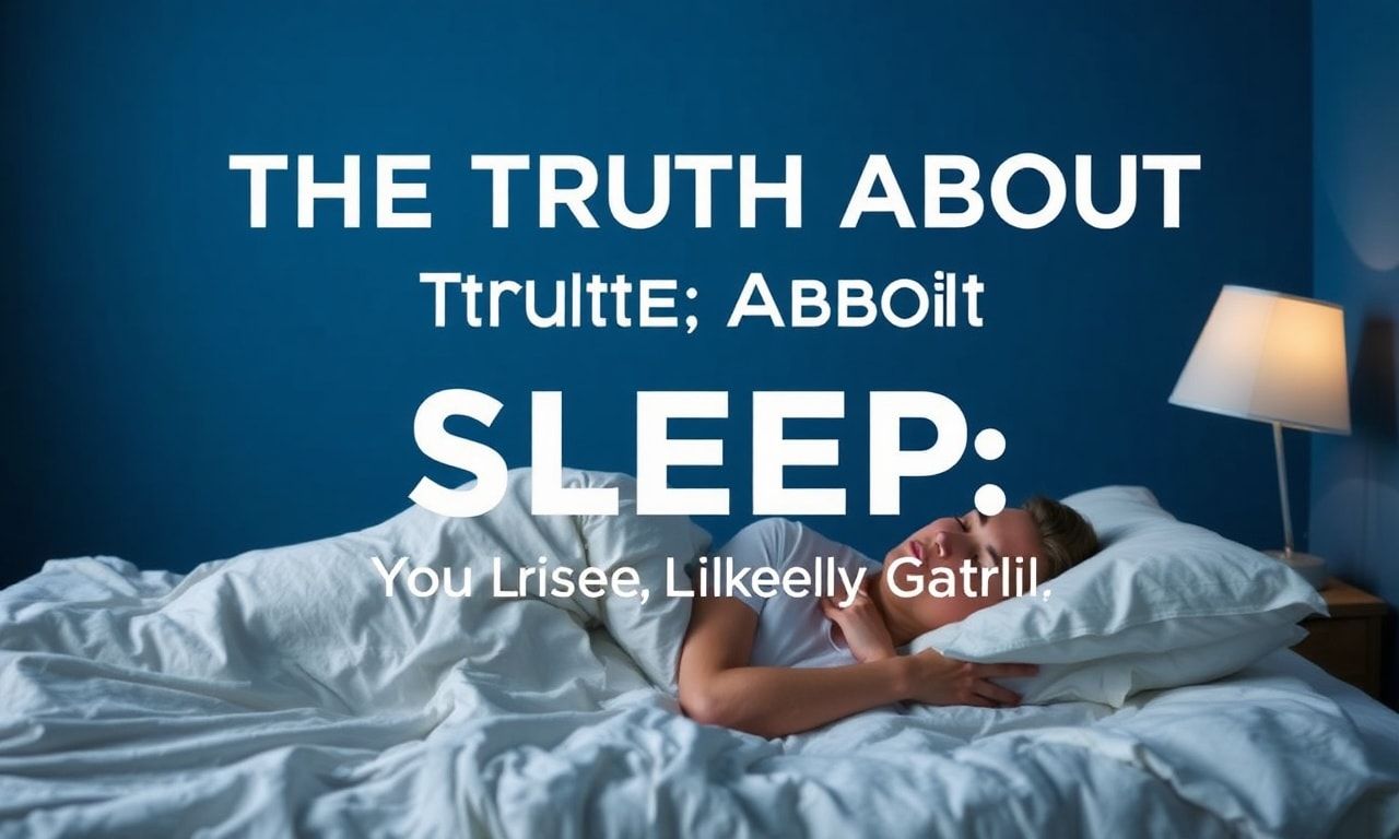 The Truth About Sleep: Why You're Probably Doing It Wrong